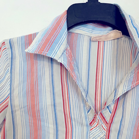 VINTAGE Skater tee with collar and cropped hem - super lightweight cotton - Picture 7 of 8